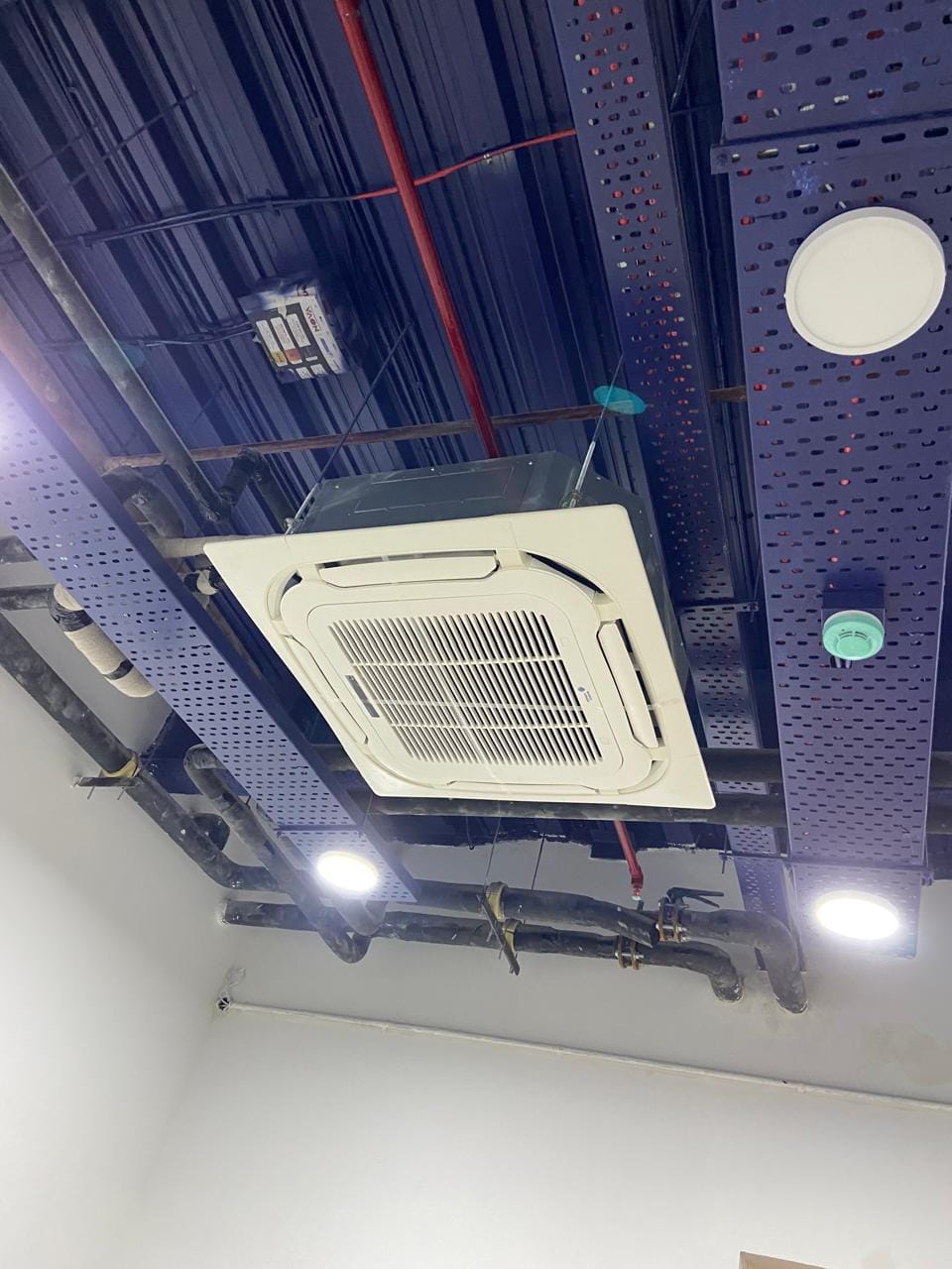 Air conditioner maintenance work